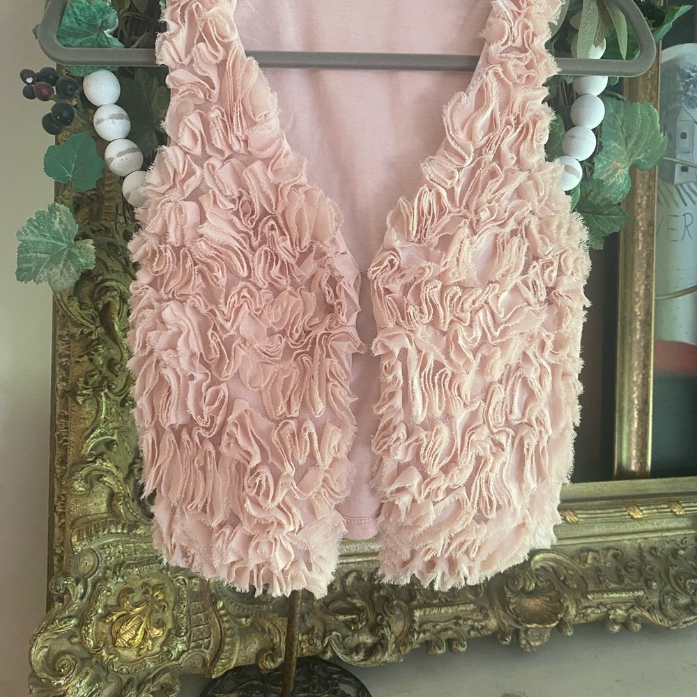Pink Ruffled Vest